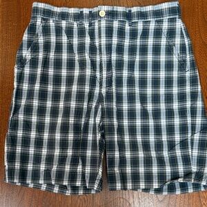 Polo Ralph Lauren Navy and White Plaid Shorts 31